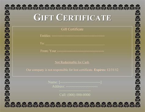 31+ Free Gift Certificate Templates ᐅ TemplateLab