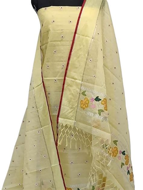 Stunning Yellow Handloom Kota Doria Real Zari Suit Set