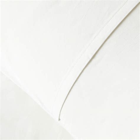 Organic Cotton Percale 400 Thread Count White King Pillow Shams Set of ...