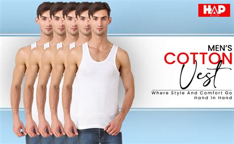 Buy HAP Kings Men's White Round Neck Sleeveless Cotton Vest/Undershirt ...