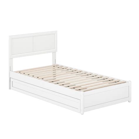AFI Lylah White Twin Wood Trundle Bed AR8487222 at Lowes.com