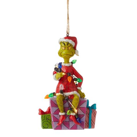 Grinch on Present Jim Shore Christmas Ornament - Hooked on Ornaments