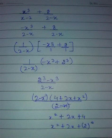simplify the following(x^3÷x-2)+(8÷2-x) - Brainly.in