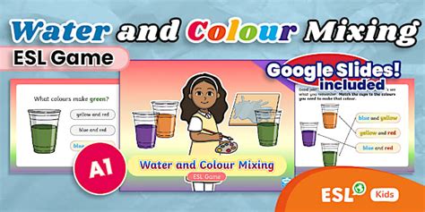 ESL Water and Colour Mixing Powerpoint Game [Kids, A1]
