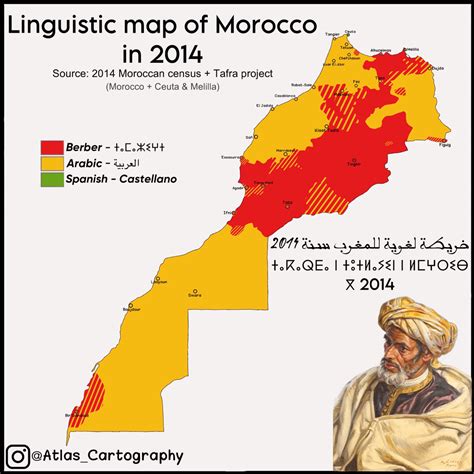 Linguistic map of Morocco, 1550's vs 2014. : r/MapPorn
