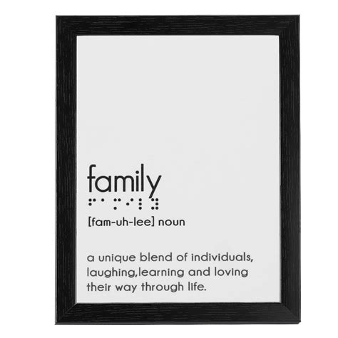 Family Table Top Frame with Braille Alphabets | Framed Posters ...