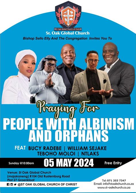 Prayer for People with Albinism and Orphans , Majakaneng, Brits, Kosmos ...