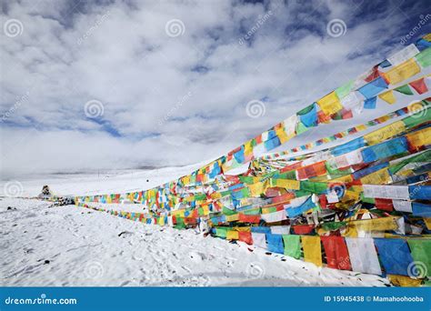 Tibet: Tibetan Prayer Flags Stock Photo - Image of perspective, asian ...