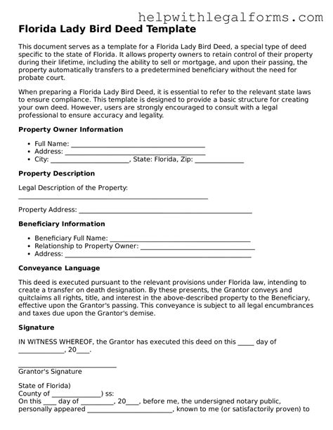 Make Your Florida Lady Bird Deed With Our Free Template