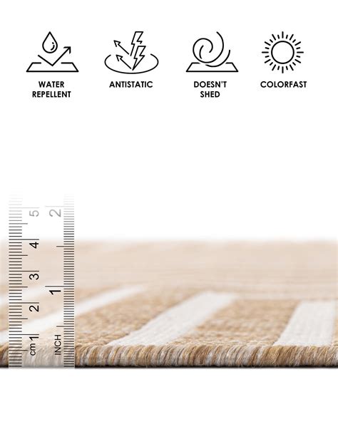 Taupe 12' x 12' Modern Indoor / Outdoor Round Rug | Rugs.com