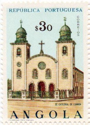 Angola Cathedral in Luanda Postage Stamp – Banknotecoinstamp