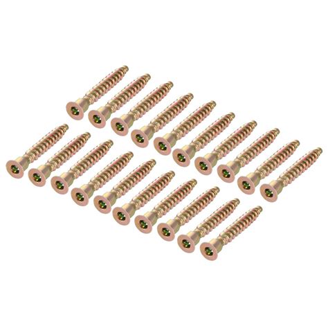 uxcell Furniture Confirmat Screw 7x49mm Hex Socket Wood Screws Bronze ...