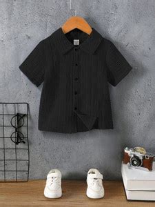 Mameru Boys Self Design Casual Black Shirt - Buy Mameru Boys Self ...