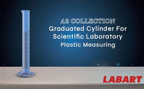 LABART (Polylab) Plastic Measuring Cylinder, Transparent Graduated Tube ...