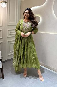Tasrika Embellished, Floral Print Kurta, Churidar & Dupatta Set - Buy ...