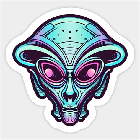 Alien Head Printable Sticker 的图像结果