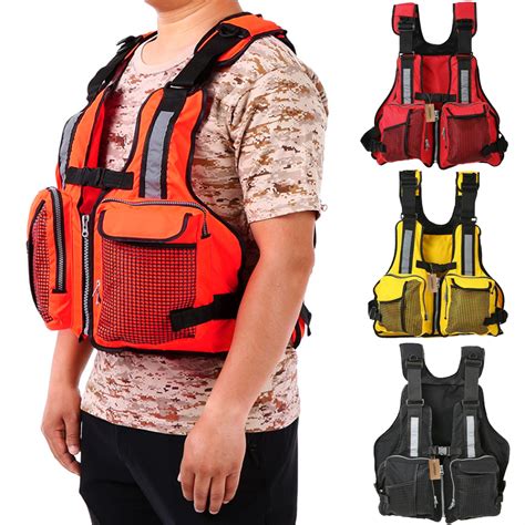 Adult Fishing Life Jacket Kayak Life Vest Sailing Swimming Buoyancy Aid ...