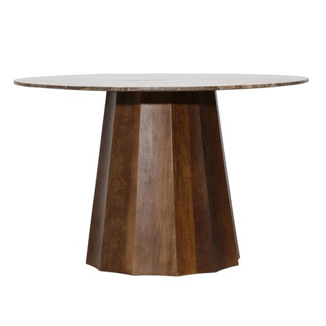 Fluted Pedestal Dining Table