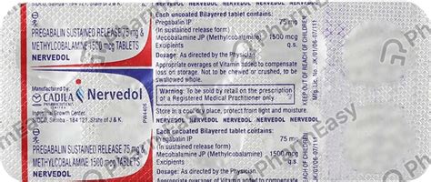 Nervedol Tablet: Uses, Side Effects, Price & Dosage | PharmEasy