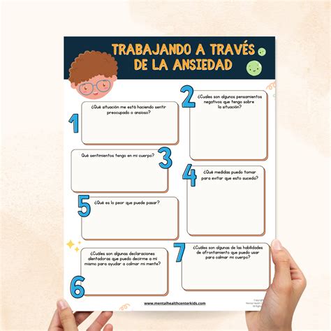 Working Through Anxiety Worksheet (Spanish Version) – Mental Health ...