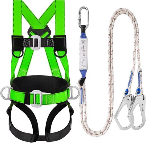 Fall Arrest Safety Harness Roofing Harnesses with Shock Absorbing Lanyard - Fall Arrest Safety ...