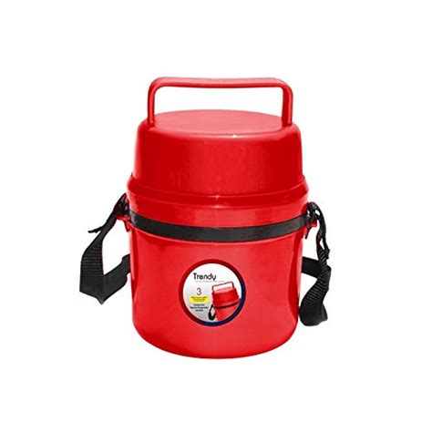 Buy Go Hooked 3 Layer Plastic Containers Lunch Box (RED) Online at Low ...