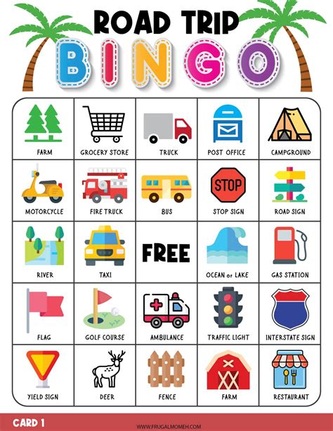 Road Trip Bingo Sheets Printable