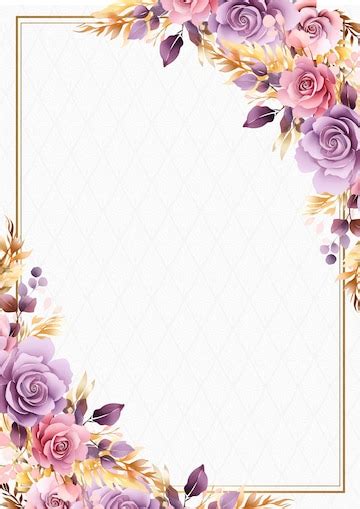 Pink white and purple violet invitation background bouquet watercolor ...