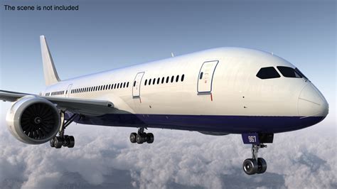 Commercial Jet Airliner Boeing 787-8 Rigged for Maya 3D | 3D Molier ...
