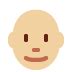 👨🏼‍🦲 Man: medium-light skin tone, bald emoji copy paste png download