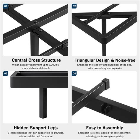 GalnFu Full Size Floating Bed Frame with LED Lights and India | Ubuy