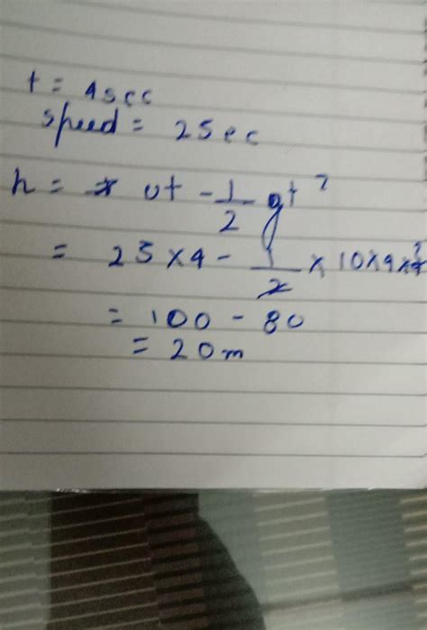 A stone is thrown vertically upward from the top of a tower and hits ...