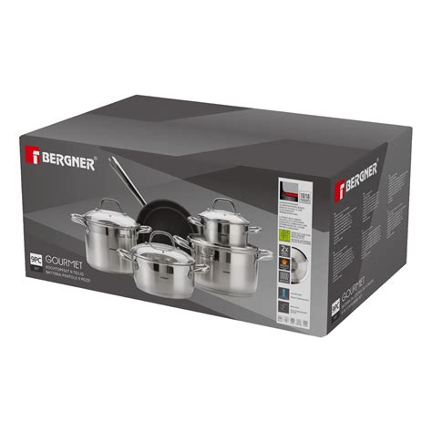 Buy Bergner Gourmet Cookware Set 9 PCS Online | Carrefour UAE