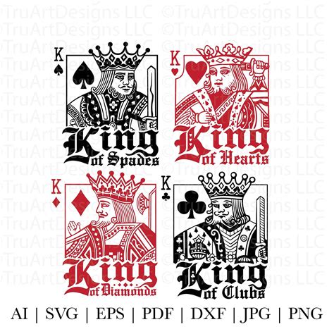 Kings Svg Bundle, King Png Bundle, King Playing Cards Png, King of ...