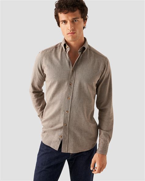 Brown Flannel Shirt - Eton