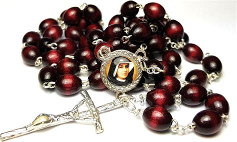 Buy 3rd Class relic Rosary of Saint Faustina Kowalska Mystic and ...