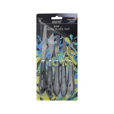 Brustro Artists Painting Palatte Knife Assorted Set Of 5 - Canvazo