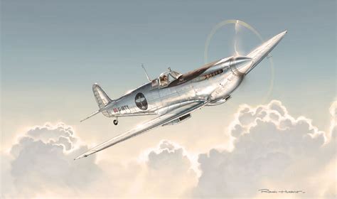 the IWC Spitfire Longest Flight by French artist Romain Hugault