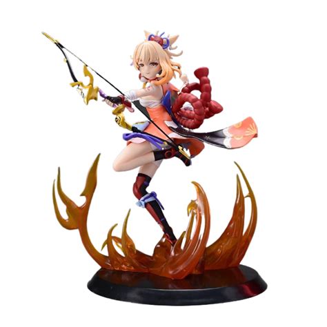 Genshin Impact Yoimiya 1/7 Figure PVC 25CM miHoYo Anime Game Character ...