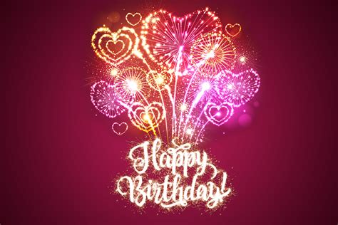 4K Ultra HD Birthday Fireworks Celebration Wallpaper
