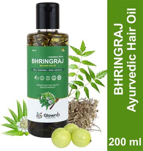 Glowriti Bhringraj Hair Oil With Bhringraj Roots (200 ml) Hair Oil ...