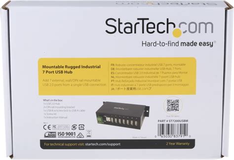 ST7200USBM StarTech.com | StarTech.com 7 Port USB 2.0 USB A Hub ...