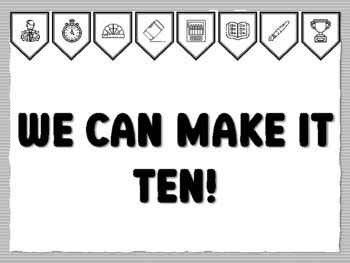 WE CAN MAKE IT TEN! Math Kindergarten Bulletin Board Kit, Ready to ...