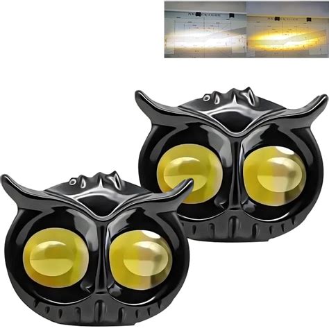 OTOROYS 2 LED Plastic Owl Shape Dual Color Fog Light Set of 2 (Yellow ...
