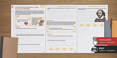 Iambic Pentameter - Shakespeare Activities