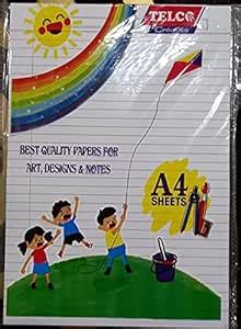 A4 size ruled sheets 20 sheets [pack of 10] : Amazon.in: Office Products