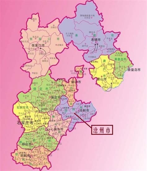 河北沧州各县分布地图,沧州市行政地图全图 - 伤感说说吧