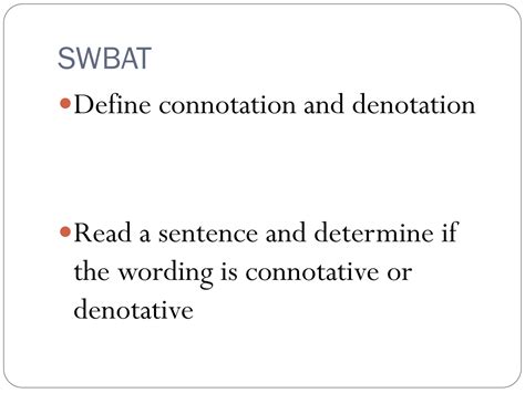 Denotation In A Sentence