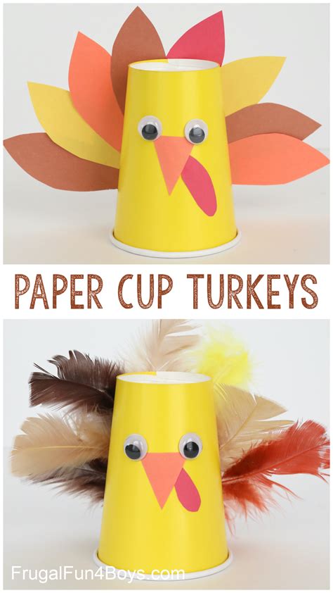 Paper cup turkey craft – Artofit