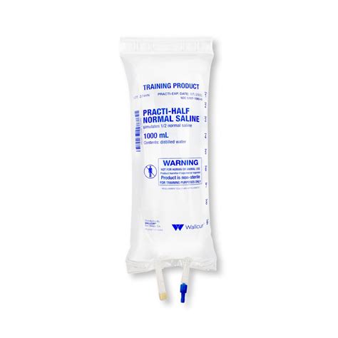 Practi-Half Normal Saline 1000mL I.V. Solution Bag (1 Bag) | 1024794 ...